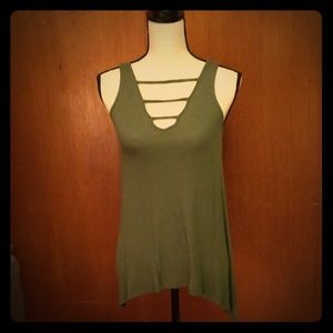 Mudd Flowy Ribbed Tank Top